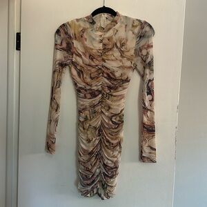 Floral rouched dress